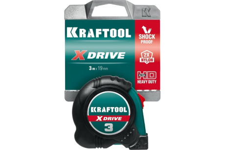 Купить KRAFTOOL X-Drive 3м / 19мм рулетка с ударостойким обрезиненным корпусом  34122-03-19 фото №12