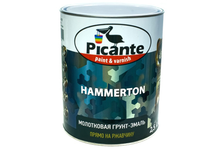 Купить Эмаль молотковая HAMMERTON темно-коричневая 2.5л  PICANTE 10420-8117.GL фото №1