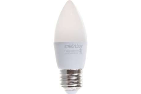 Купить Лампа светодиодная Smartbuy SBL-C37-9_5-40K-E27 свеча C37 220V 9 5W Е27 4000K 760lm нз фото №4