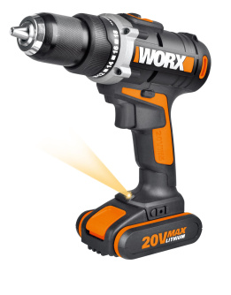 Купить Дрель аккумуляторная WORX WX183.1  20V 2,0Aч кейс фото №2