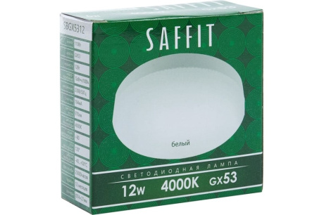 Купить Эл. лампа светодиодная 10W GX53 12W "Saffit" 2700K таблетка  SBGX5312   55188/801197 фото №3