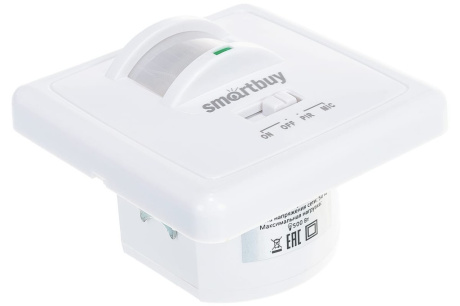 Купить Датчик движения Smartbuy SBL-MS-003 инфракрасный с датч. звука 500Вт до 9м SBL-MS-003 фото №4