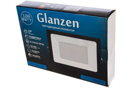 Купить Прожектор светодиодный GLANZEN FAD-0010-100 фото №4